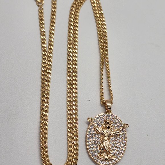 Last one Brand New   Brazilian 18k Gold Filled Baby Jesus Necklace - Picture 2 of 4